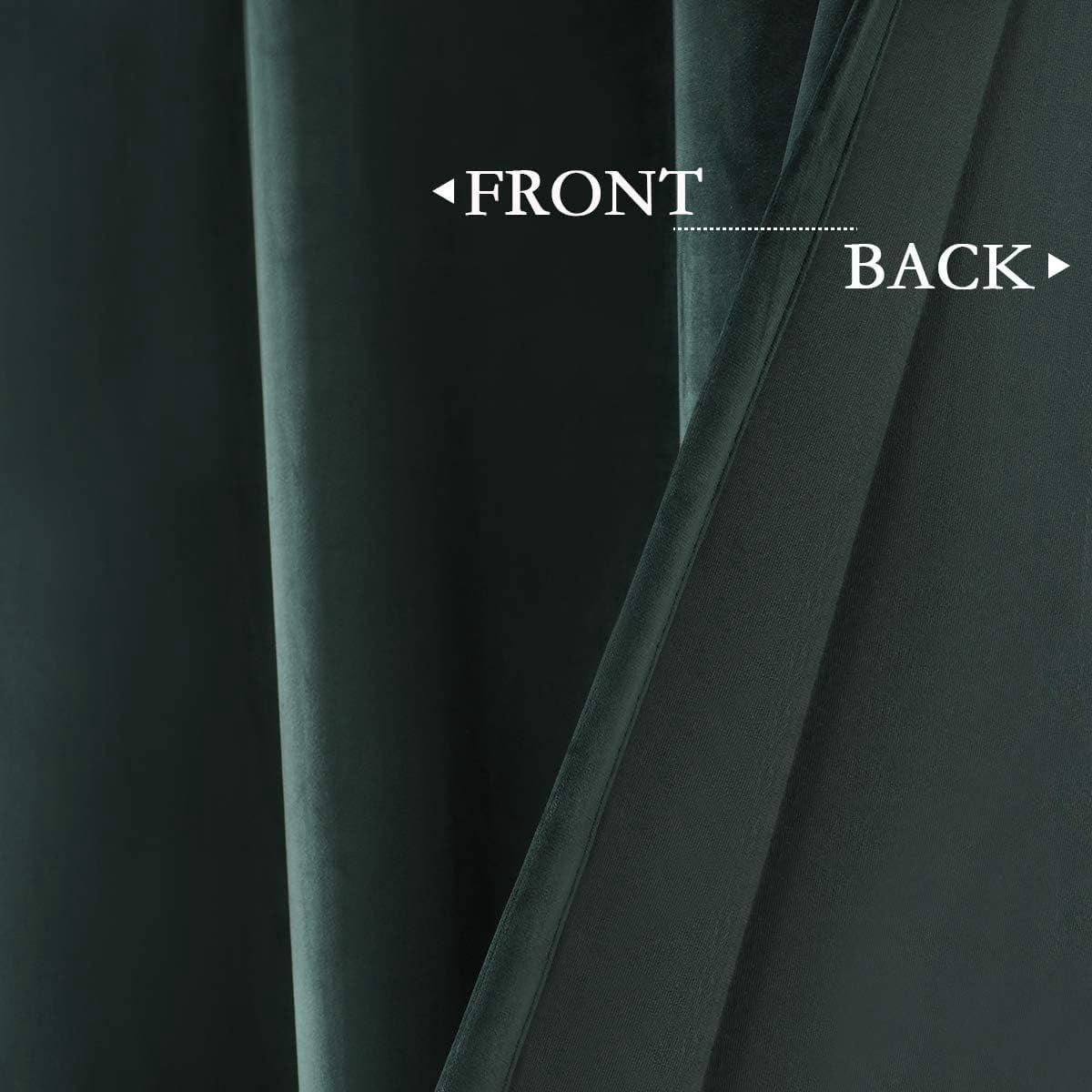 Velvet Curtains 84 inches Long Soft Velvet Curtains Grommet Velvet Thermal Insulated Curtains Window Treatment for Bedroom Light Filtering Velvet Curtains Set of 2 Panels