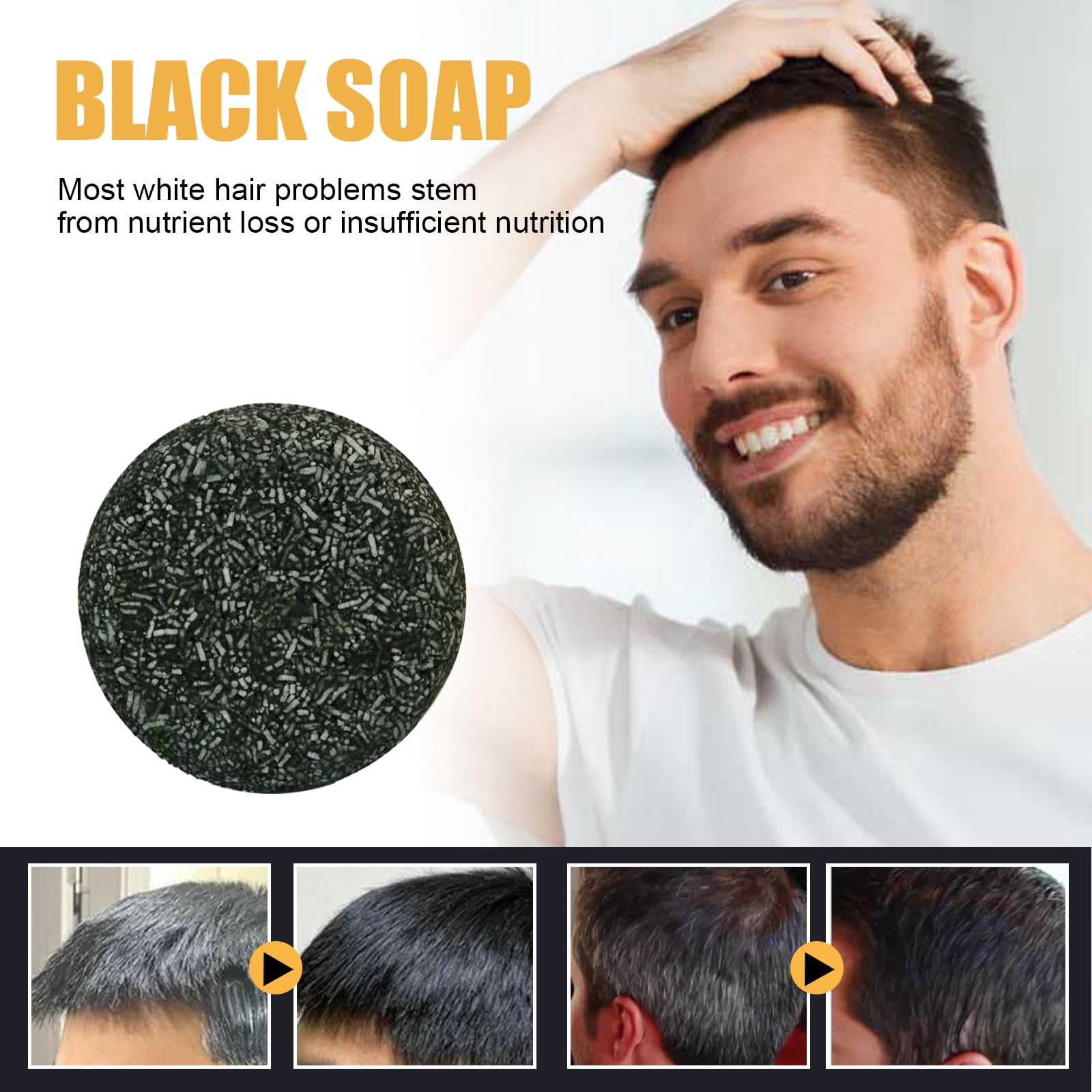 Alvantor Shampoo Bar Soap, Gray Coverage for All Hair Types, 1.67oz