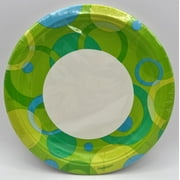 Cabana Blue Green Tropical Luau Summer Beach Pool Party 7" Paper Dessert Plates