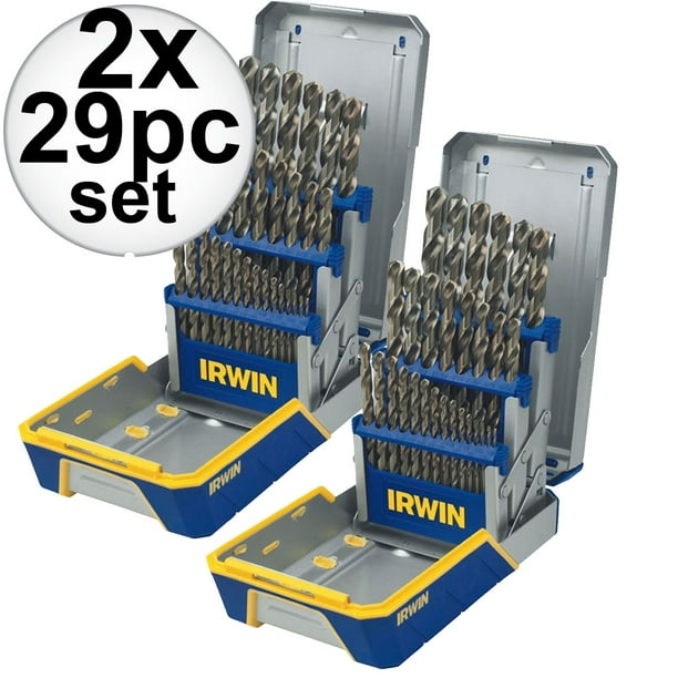 Irwin 3018002B 29 Piece Drill Bit Industrial SetCobalt M42 2x 2Pack