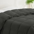 thumbnail image 6 of Teler Feather Down Comforter Queen Size - Duvet Insert with 100% Cotton Cover - Dark Grey 90" x 90", 6 of 7