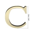 thumbnail image 2 of Uxcell 3D Acrylic Alphabet Mirror Wall Stickers Letter C Self Adhesive Letter Sign for Home Decoration Light Gold, 2 of 7