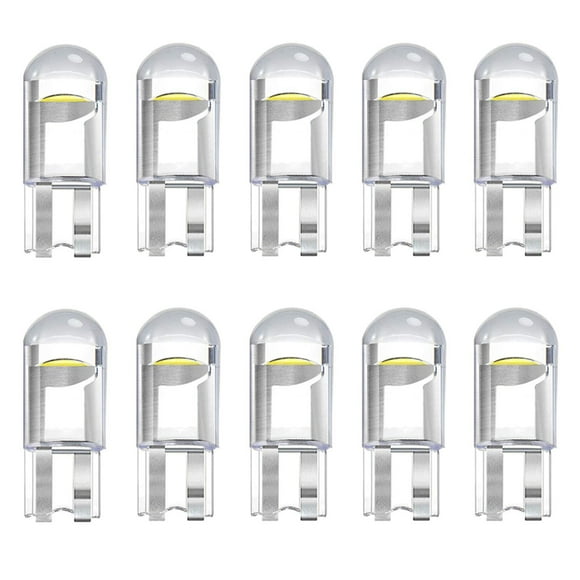 W5w Led Bulb, Number Plate Bulbs Side Lights For Car, 501 168 194 Bulbs T10 0.5w 12vdc Wedge Base Cool White 6000k 10-count