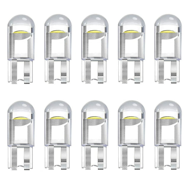 Bombilla LED W5W, bombillas para matrícula, luces laterales para coche, 501, 168, 194, T10, 0,5 W, 12 V CC, base de cuña, blanco frío, 6000 K, 10 unidades
