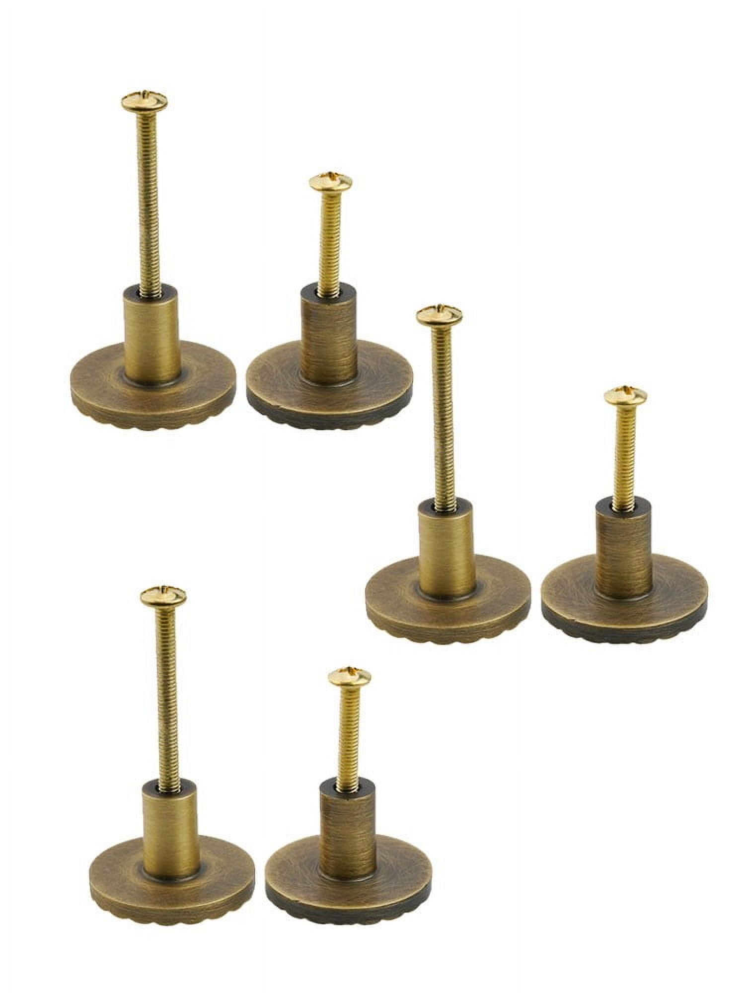 Antique Brass Cabinet Handles 1.2" Diameter With Round Flower Pattern Smile Home