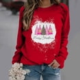 thumbnail image 2 of Sudadera Navideña de Cuello Redondo Para Mujer, Moda de Verano, Estampado Informal, Camiseta Holgada de Manga Larga, Top, Blusa, Jersey Odeerbi  ODB197165, 2 of 6