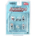 thumbnail image 3 of Lowriders 3 6 piece Diecast Set 4 Figurines 1 Dog and 1 Bike for 164 Scale Models by American Diorama AD76480, 3 of 3