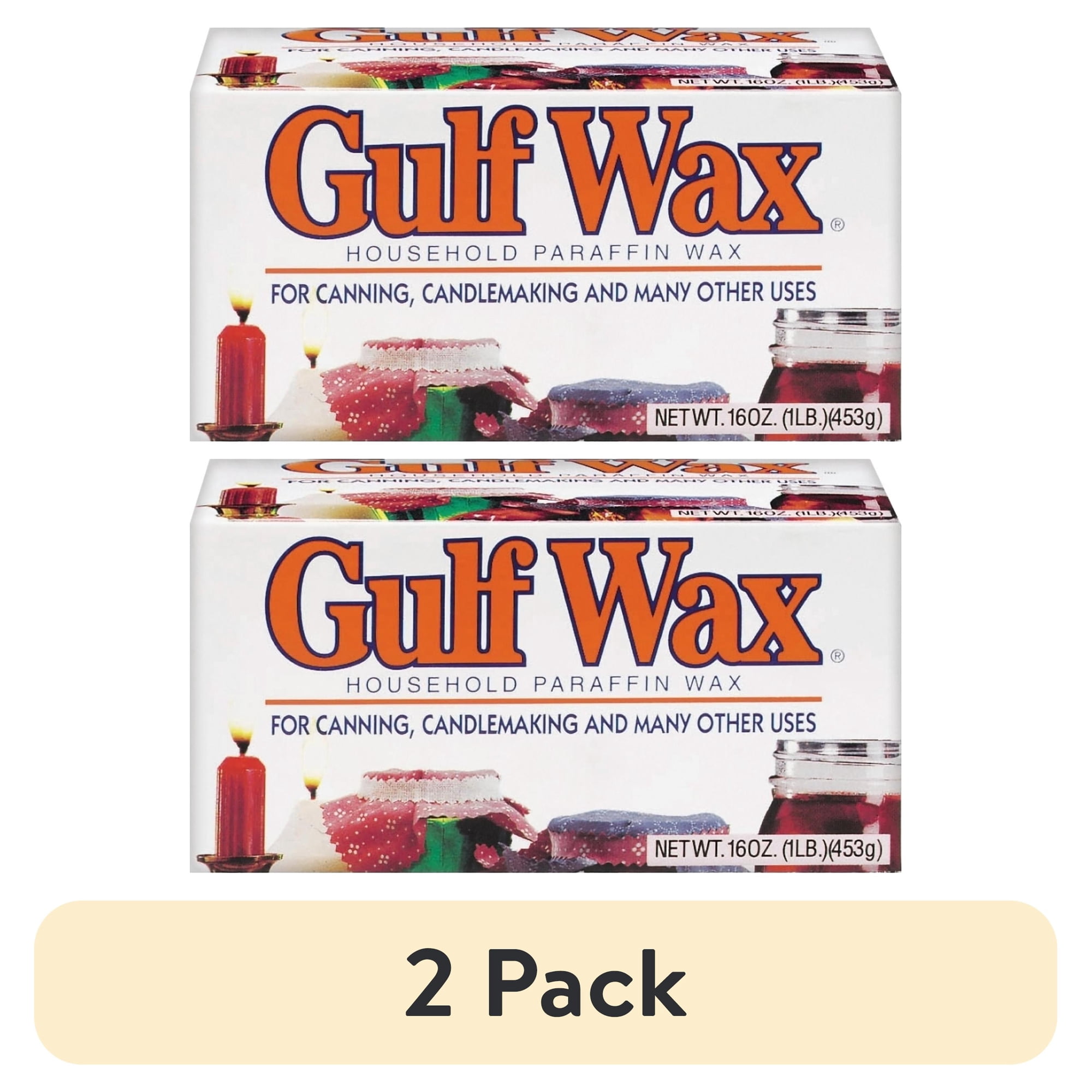 (2 pack) Gulf Wax Household Paraffin Wax - Multi-Purpose - 16 oz