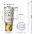 thumbnail image 2 of Cute Sister Gift - 40oz Tumbler with Straw, Double Wall Insulated Stainless Steel with Handle, Perfect Birthday Christmas Gift for Soul Sister, BFF, Bestie, Best Friends, 2 of 5