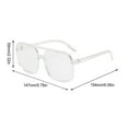 thumbnail image 4 of Optical Glasses Black Rimmed Spectacles Hip-hop Fashionable UV Protection Large-frame Clothing Accessories for Eyes Protection Transparent White, 4 of 5