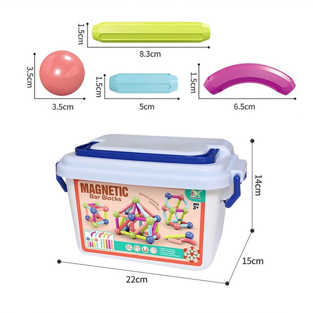 Juguete magnético educativo temprano Montessori suave para regalos de vacaciones para niños (72 piezas) Likrtyny Para estrenar
