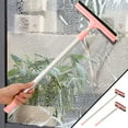 thumbnail image 1 of PEONAVET Window squeegee Window Scraper, Retractable Handle, 2 In 1 Window Cleaning Tool with Doublesided Blade Rubber and Washing Sponge for Glass Doors, Cars, Bathrooms, 1 of 1