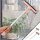 thumbnail image 1 of Raspador de ventanas con mango retráctil, herramienta 2 en 1 para limpiar ventanas con cuchilla de doble cara, goma y esponja para limpiar puertas de vidrio, autos y baños., 1 of 8