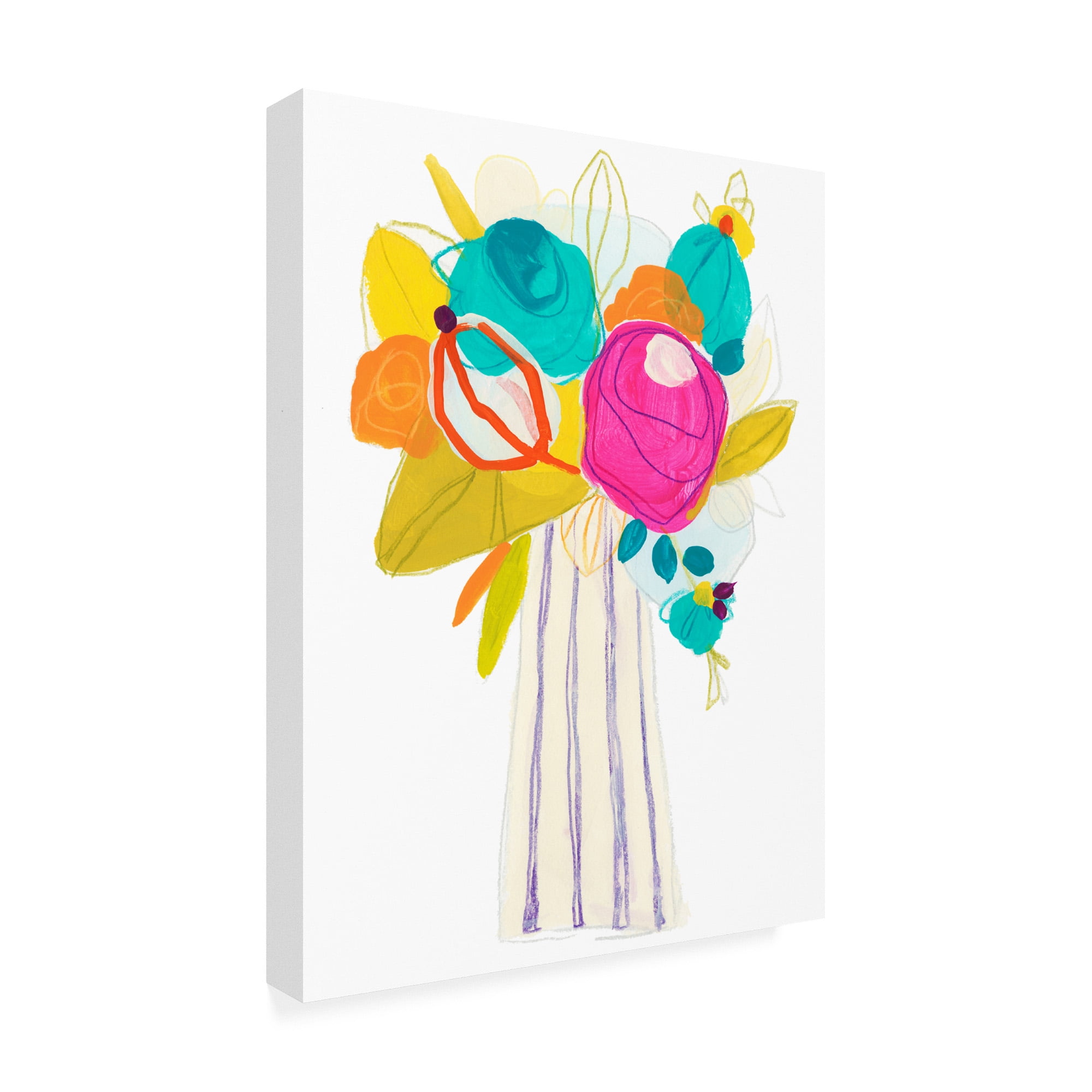 Trademark Fine Art 'Floral Fiesta Abstract' Canvas Art by June Erica Vess