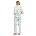 thumbnail image 3 of GLOBAL Womens Flannel Cotton Pajama Set Long PJs Flannel Loungewear Sleepwear,Size S-3XL, 3 of 5