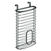 iDesign Axis Over the Cabinet Kitchen Storage Holder for Plastic and Garbage Bags - Matte Black