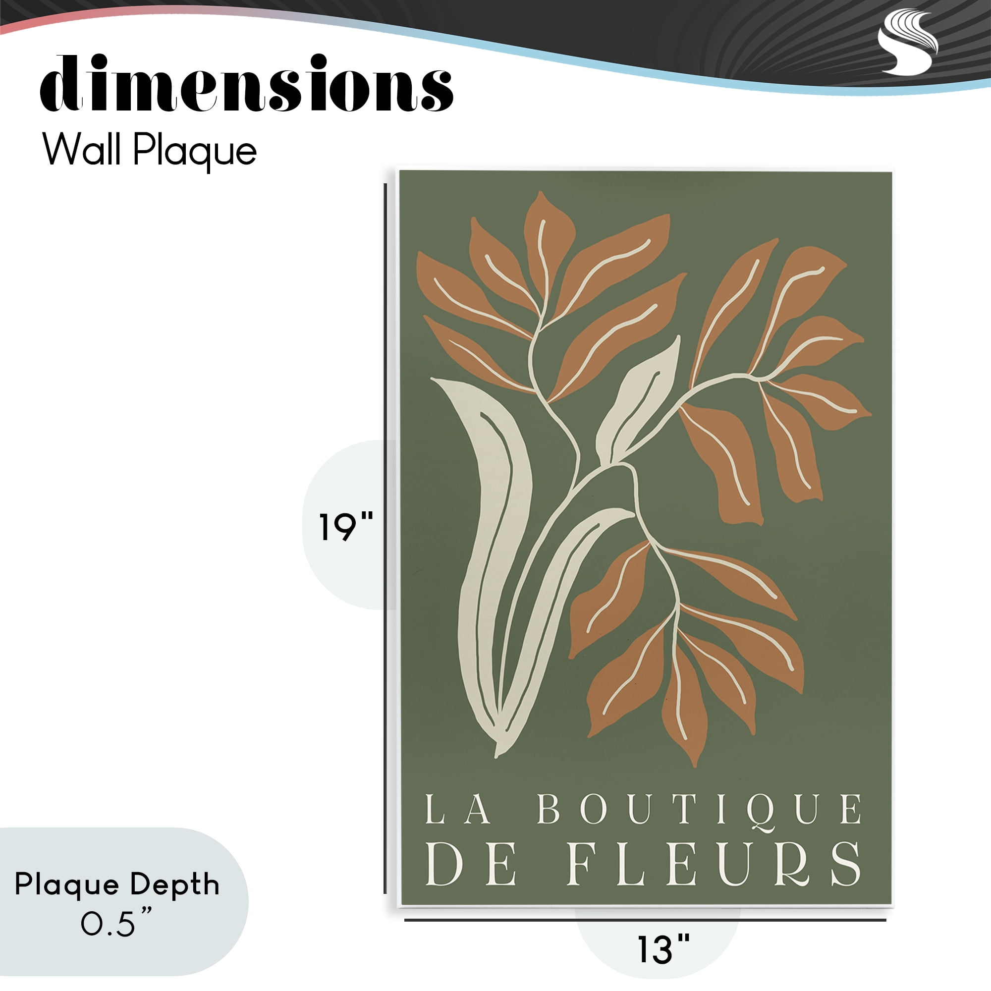 Stupell Industries Flower Shop Midcentury Minimal Wall Plaque Art, design by Emily Navas
