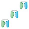 thumbnail image 4 of Moyic Grip Cover Silicone Anti-slip Game Controller Protector Reemplazo para Switch Pro, Blue Green, Green Blue Random No.02 3Conjunto, 4 of 6