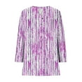 thumbnail image 6 of Womens Tops 3/4 Sleeve Casual Button V Neck Three Quarter Sleeve T-shirt Loose Shirt Purple M,Tops for Women, 6 of 6