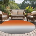 thumbnail image 5 of Burnt Orange Gray Ombre Large Area Rugs for Bedroom Living Room, Soft Non Slip Carpet Bedside Rug, Modern Gradient Abstract Art Round Floor Cover Kitchen Accent Rug 5' for Dining Room/Office, 5 of 9