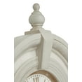 thumbnail image 4 of Decmode 33.5” x 44” Large Antique Light Gray Wood Round Wall Clock w/ Arched Frame & Finials, 4 of 8