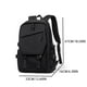 thumbnail image 4 of Mochila impermeable Bolsa de viaje de moda de alta capacidad con bolsillos laterales Bolsa diaria para hombres y mujeres (negro), 4 of 5