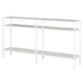 thumbnail image 7 of Evelyn&Zoe Sivil 55" Wide Rectangular Console Table with Metal Shelves, Matte White, 7 of 7