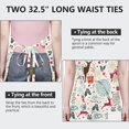 thumbnail image 6 of Multicolor Christmas Deer Apron-Garden Aprons for Women with Pockets-Cotton Linen Waterproof Kitchen Cooking Gardening Aprons Adjustable for Kitchen,Cooking,BBQ and Salon 32"x27", 6 of 7