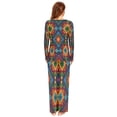 thumbnail image 5 of Long Sleeve Pajama Set For Women Comfy Set Soft Sleepwear Traditional Mexican Pattern, 5 of 7