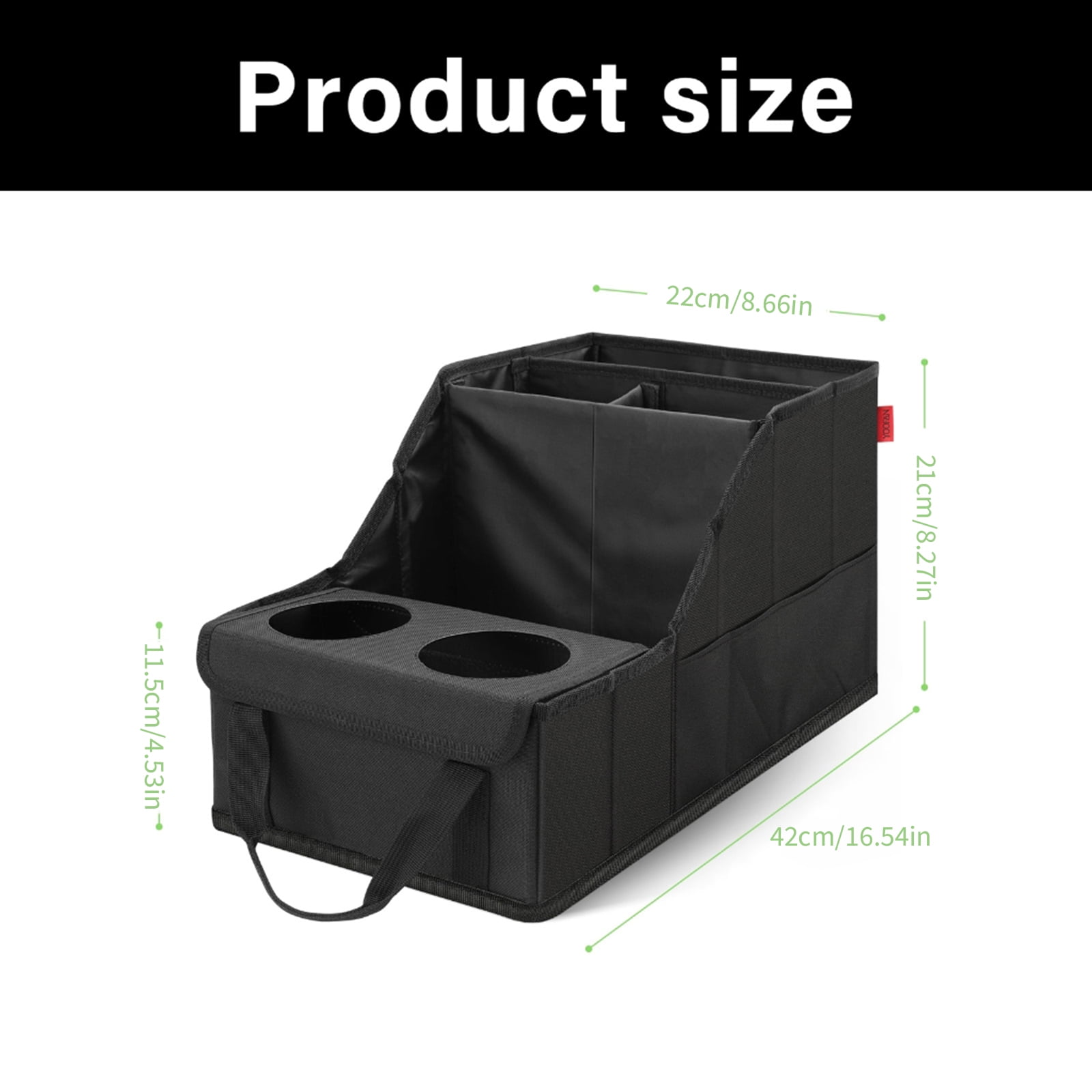 Sturdy Car Seat Storage Organizers With 2 Beverages Holders 4 Compartment For Front Back Vehicle Accessories