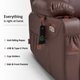 thumbnail image 4 of MCombo Large Power Lift Recliner Chair with Massage and Heat for Big and Tall Elderly, Faux Leather, Light Brown, 4 of 10