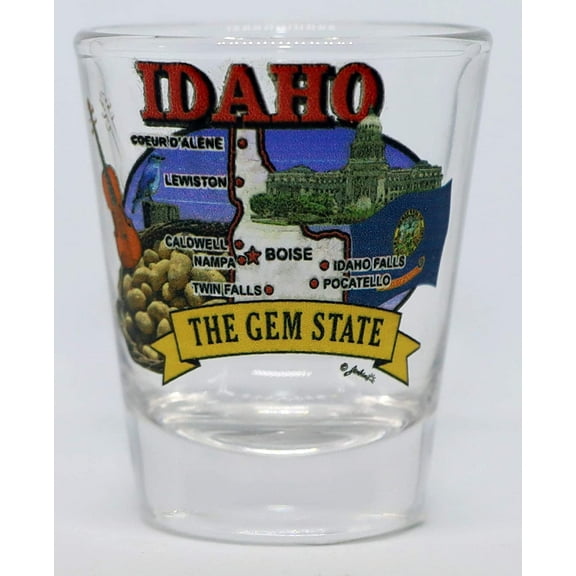 Idaho State Elements Map shot glass