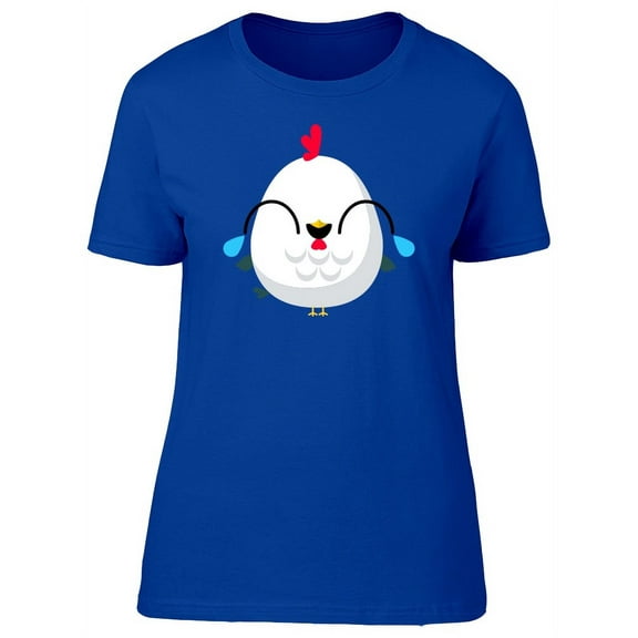 Cartoon Chicken Laughing T-Shirt Women -Image by Shutterstock, Female x-Large