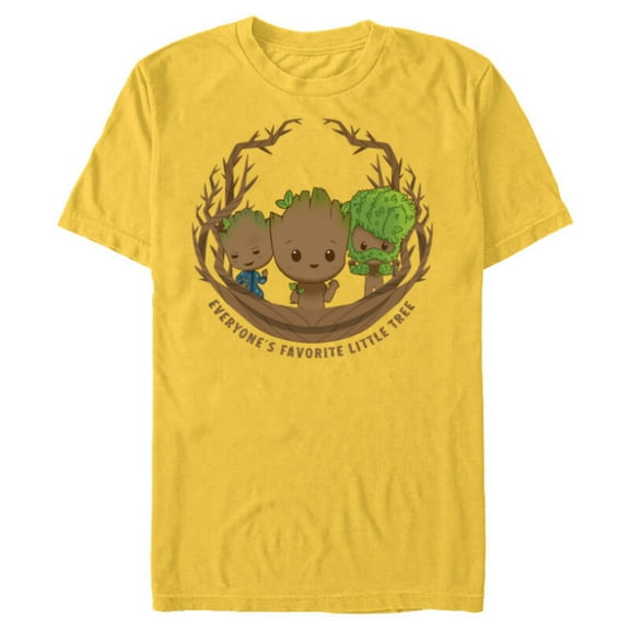 Marvel Studios’ I Am Groot Everyone’s Favorite Little Tree - Short Sleeve Blended T-Shirt for Adults - Customized-Yellow