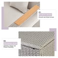 thumbnail image 3 of Homrest 6-Piece Rattan Outdoor Sectional Sofa Set with Coffee Table and Ottoman, Light Gray, 3 of 9