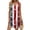 Red, variant on Womens A-Line Dresses Wrap Summer V Neck Dress Sleeveless Independence Day Casual Flag Pattern Sundress