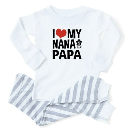 

CafePress - I Love My Nana And Papa - Toddler Long Sleeve Pajama set