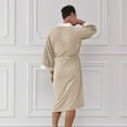 thumbnail image 7 of Men's Plus Size Waffle Knit Robe, Soft Long Sleeve Bathrobe with Pockets, Comfortable Loungewear and Sleepwear, 7 of 7