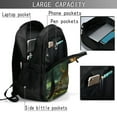 thumbnail image 4 of Kdxio Intellectual Frog Pond Print USB Backpack with Charging Port Laptop Bag Large Capacity Travel Work School Bag, 4 of 7