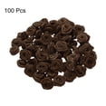 thumbnail image 3 of Uxcell 100 Pcs 0.6 inch Mini Ribbon Roses for DIY Crafts Sewing Artificial Fabric Flowers Dark Brown, 3 of 5