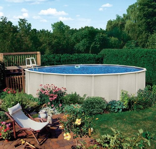 pool with metal frame