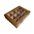 thumbnail image 1 of Gabinete de almacenamiento de madera, cofres de té, tienda en casa, uso comercial, caja de exhibición de escritorio, organizador de muñecas de juguete estilo B, 1 of 8