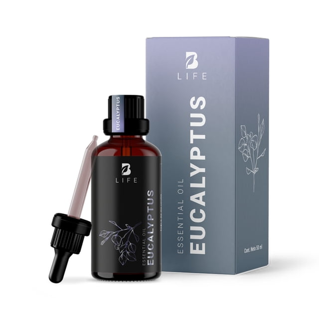 Aceite Esencial De Eucalipto | 50 ml | Ingredientes Puros y Naturales | Eucalyptus Essential Oil | B Life.