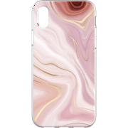 onn. Fashion Marble Phone Case for iPhone 6, 7, 8X, & XS, Pink