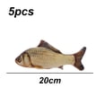 thumbnail image 2 of 5pcs Cataire Jouet Simule la Forme de Poisson Pelucheux Cataire Interactif Oreiller Mâcher Fournitures, 2 of 5