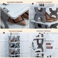 thumbnail image 5 of Foldable Shoe Rack, Collapsible Shoe Rack, 6-Tier Folding Shoe Rack, Collapsible Shoe Storage, Shoe Organizer, Shoe Storage, Shoe Tower, Corner Shoe Rack, Vertical Shoe Rack (6-TIER GRAY), 5 of 5