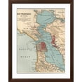 thumbnail image 2 of Art.com Map of the San Francisco Bay Area (C. 1900), Maps Art Print by Encyclopaedia Britannica, Brown Frame Wall Art, 32" x 40", 2 of 5