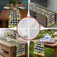 thumbnail image 6 of Lemon Table Runner 72 Inches Long,Black Plaid Check Yellow Fruit Flower Floral Cotton Linen Table Runners Dresser Scarves,Decorative Tabletop Scarf Furniture Cover for Home Dinner Party 13"x72", 6 of 8