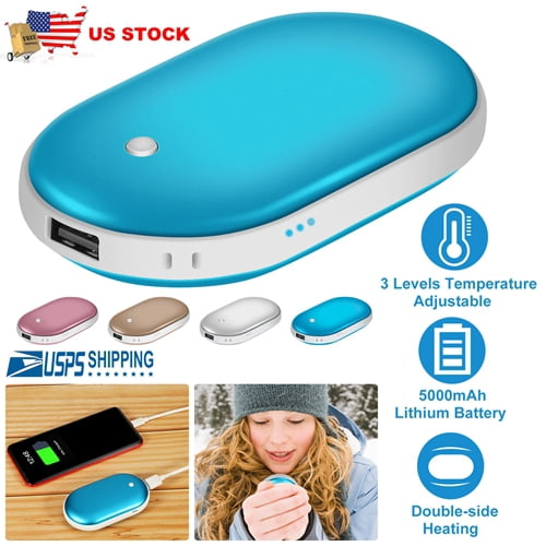 Portable Hand Warmer 5000mAh Power Bank Rechargeable Pocket Warmer Double Sided Heating Handwarmer