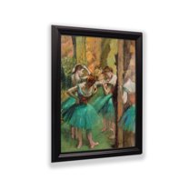 Dancers, Pink and Green by Edgar Degas Framed Wall Art Print, Beautiful Degas Ballerinas, Living Room or Bedroom Wall Art, 11x14, 2421B